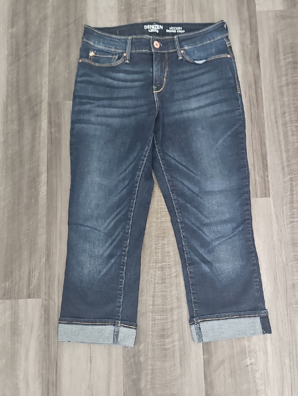 Denizen from Levi's Dark Indigo Cropped Ankle Jeans
